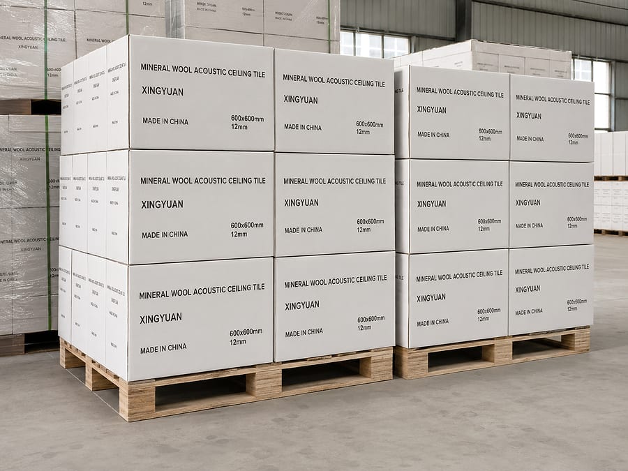 OEM export packaging for mineral wool acoustic ceiling tiles